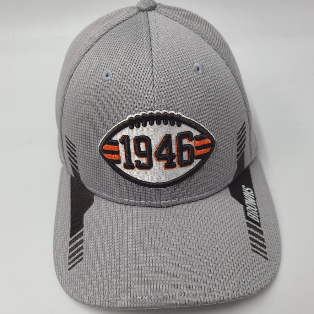 Cleveland Browns Hat Fitted M-L New Era 39Thirty Gray Brown Orange NFL 1946 Men